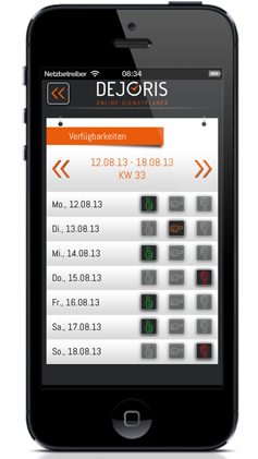 DEJORIS iPhone-App DEJORIS iPhone-App