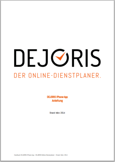 Anleitung DEJORIS iPhone-App